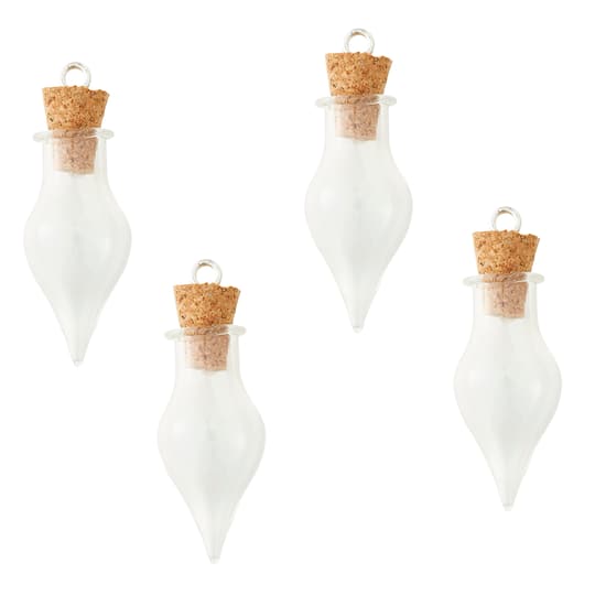 12 Packs: 4 ct. (48 total) Found Objects™ Mini Clear Bottles by Bead Landing™